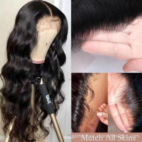 Cheap HD Lace Frontal Closure Wig Vendor Body Wave Brazilian Virgin Human Hair Full Transparent Lace Front Wig No Shedding